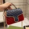 Luxurys Designers G Brand Schoudertassen Handtassen Girl Fashion Women Hoge kwaliteit Marmont Classic Crossbody Bag 2022 Camera Handtas Flap Meer kleurenkoppeling