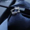 Band Ringar Silver Rose Gold Luxury Crystal Circle Ring Mode Smycken Kvinnors Bröllop Förlovning Smycken För Kvinnor