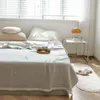 Couverture de gaze de bordure blanche de couleur unie, super respirante, couverture de sieste d'été, simple, double, pour enfants et adultes 211122
