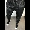 Men039s Pants Streetwear Hip Hop Men Skinny Faux Leather Plus Size Biker Harem Trousers Joggers Black4190510