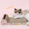 고품질 고양이 긁는 골판지 연삭 발톱 플레이트 애완 동물 대화 형 케어 그라인딩 애완 동물 침대 catnip