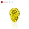 GIGAJEWE Vivid yellow Color Pear cut VVS1 moissanite diamond 5x8mm-10x14mm for jewelry making