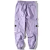 EFUNGAL Color Block Mens Sweatpants Unisex Track Pants Hip Hop Spring Fall Streetwear Midweight Loose Harem Joggers FD133 210715