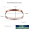 New Three Colors Bracelets Bangles Stainless Steel With 2 row Sparkling Cubic zirconia Open Bracelet For Women Factory price expert design Quality Latest Style