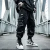 HOUZHOU Pantaloni Cargo Neri Pantaloni Uomo Pantaloni Hip Hop Techwear Pantaloni Cargo Hippie per Uomo Streetwear Tasche Taglie Forti Oversize 211119