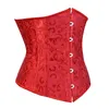 Bustiers Corsets Caudutas Corset sous le buste femme Floral gothique Lingerie Sexy Mini Cupless Costume Vintage grande taille rouge