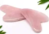 2021 Love Heart Shape Quality Pink Rose Quartz Pink Jade Guasha Board Kamienny Skrobak Chiński Gua Sha Pad