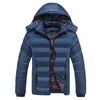 Casacos grossos dos homens de inverno com capuz Parkas Mens Jackets Quente respirável Casaco Masculino Overcoat Mens Marca Roupa 5xL 211216