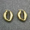 French Classic Vintage Earring Charm Fashion Simple Women Stud Solid Color Brass Outdoor Vacation Party Jewelry
