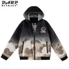 Homens Outono Hip Hop Streetwear Reversível Varsity Jaqueta Casaco Homens Marca Casual Inverno Outwear À Prova de Windproof Chapéu Com Zíper Casaco Homens 211013