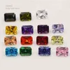 1 pièces par couleurs Total 15 pièces taille 4x6mm ~ 10x12mm forme d'octangle pierre de zircone cubique en vrac