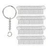 200pcs Split Key Chain Rings with Chain Key Ring and Open Jump Rings Bulk for Crafts Diy (1 Inch/25mm) H0915