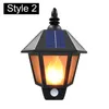 Solar Lights Solar Flame Flickering Dancing Wall Lamp Outdoor Waterproof Led SolarLandscape Decoration Lighting Security Light