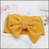 Headbands Hair Jewelry Baby Girls Big Bow Cross Kids Bows Elastic Headwear Headdress Band Headwrap Turban Knot Children Aessories Drop Deliv