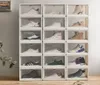 A mais recente caixa de armazenamento de calçados aumentados de 37.5x27x20cm, multifuncional e grande capacidade, uma variedade de estilos para escolher, suportar personalização