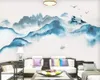 Tapety dostosowywać rozmiar chińskiego koncepcji artystycznej streszczenie atrament krajobraz salon tło tło samoprzylepne tapeta wodoodporna