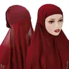 Müslüman Kadın Bonnet Şifon Şal Kafa Eşarp Underscarf Cap İç Eşarp Kafa Streç Hijab Kapak Headwrap Turbante