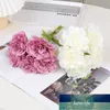 5pcs Pink Silk Rose Artificial Flowers Peony Bridal Bouquet for Wedding Home DIY Decoration Fake Hydrangea Crafts