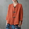 Abbigliamento in stile cinese tradizionale Camicia da donna 2021 Tang Suit Cotone lino Hanfu Cheongsam Top camicette Abbigliamento etnico