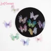 100 sztuk 3 cm Nieregularna dwuwarstwowa Organza Motyle w / Handmade Butterfly Akcesoria do ślubu DIY Biżuteria Dokonywanie 210610