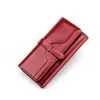 Plånböcker för kvinnor Äkta läder Kreditkortshållare med RFID-blockering Stor kapacitetsorganisatör Ladies Purse Plånbok