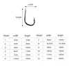 Set Of Fishing Hook High-carbon Steel Fish 3#-12# Non-ring Non-hole Barbed Accessories Parts