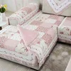 Tkanina bawełniana Four Seasons Sofa Korek Kood Floral Plaid Drukowane Ręcznik do Salonu Ślub 211116