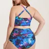 Taglie forti Tankini imbottito Costumi da bagno da donna Bikini push-up multicolore Costume da bagno a vita alta Costume da bagno Brasileiro 2021 210319