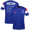 Herren T-Shirts Racing Car Fans T-Shirt Kurzarm Shirt Kleidung blau schwarz atmungsaktives Trikot 2021 Spanien Alpine F1 Team Motorsport Alonso