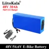 Liitokala18650 36V 30AH 25AH 20AH 15AH 12AH litiumbatteri Elektrisk cykelbatteri med 20A BMS + 42V laddare