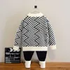 Jungen Mädchen Pullover Stricken Baumwolle 2021 Einfache Warme Winter Herbst Plus Verdicken Samt Baby Kinder Jugendliche Kinder Kleidung Y1024