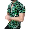 Exclusiva homem elegante e praia use camisetas roupas de impressão de impressão havaí manga curta Botão de verão Camisa Lujo Slim Fit Hawaiian Trends Trends