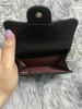 Korthållare Pocket Womens plånbok kreditkort plånbok ny mode äkta läder lambskin toppkvalitet klaff mini plånböcker kvinnliga pursar myntpåse med låda