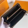 النساء Long Zipper Standard Wallet Empreinte Leather 6 Colors Orange Fushia Fushia Black Marine Red Card Carders216J