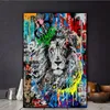 Graffiti Lion King Street Art Abstract Canvas Painting Posters On Wall Decor Art Prints Watercolour Pictures For Living Room