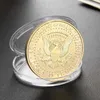 Moda Art Decoration Donald Trump Coin Commemorative Coin - Elezione presidenziale statunitense Elezione in oro e argento Insegne in metallo Artigianato in metallo 4 stili all'ingrosso