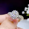 KJJEAXCMY fine jewelry 925 sterling silver inlaid Mosang Diamond gemstone ladies ring fashion support test ing