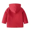 Felpa con cappuccio firmata per bambini Giacche cappotto ragazzi ragazze nuova lana nera rossa mescola casual sport Capispalla abbigliamento per bambini