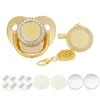 Personnalisez la sublimation Bling Pacificier avec des cristaux de collier de clip favor pour bébé KeepSake Brithday Gift DWD70091049048