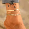Bohemian Colorful Eye Beads Anklets For Women Gold Color Summer Ocean Beach Ankle Bracelet Foot Leg Chain Jewelry 2021