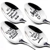 Steel Ice Cream Dessert Tea Spoon Love Party Favor Gift Drinking Honey Flatware Anniversary Coffee Wedding