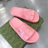 Pink Woven Leather Women Slippers Rubber Thick Sole Summer Beach Shoes Comfort Real Flat Slipper Fashion Mules