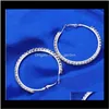 Hie Earrings Hoop for Women Fashion Jewelry Diamond Carring WeddingEngager Round PS0797 Deczd F1ry6