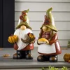 Tuin decoraties hars dwerg ornamenten pompoen gnome Thanksgiving sculptuur bourtyard woondecoratie ambachten gazon beeldjes