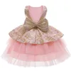 Peuter Meisje Doop Jurk Baby Verjaardag Jurken voor S Kids Wedding Party Wear Infant Doopjurken 210508