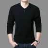 TFETTERS Hombres Suéter Casual con cuello en V Jersey Hombres Primavera Otoño Suéteres delgados Manga larga Suéter para hombre Camisa de punto Homme 211112