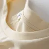 Maglietta da donna estiva Manica corta Top casual Maglietta spessa di alta qualità Bianco Beige Viola Giallo Grigio 210720