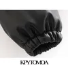 kpytomoa女性ファッションフェイクレザーパッド入りジャケット濃い温かいパーカーコートヴィンテージ長袖女性アウターシックトップ210909