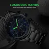 Mężczyźni Ze Stali Nierdzewnej Zegarek Kalendarz Kwarcowy Zegarki Wrist Business Casual For Man Clock Relogio Masculino