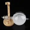 Skrivbord Väderstation Väder Prediktor Transparent Ball Storm Glass Creative Globe-formad Storm Glasflaska Heminredning 210318
